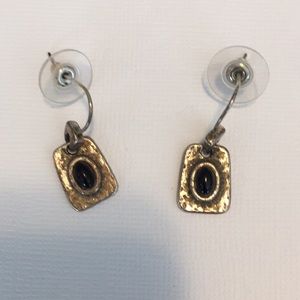 🦋 Lia Sofia Silver/Black Earrings